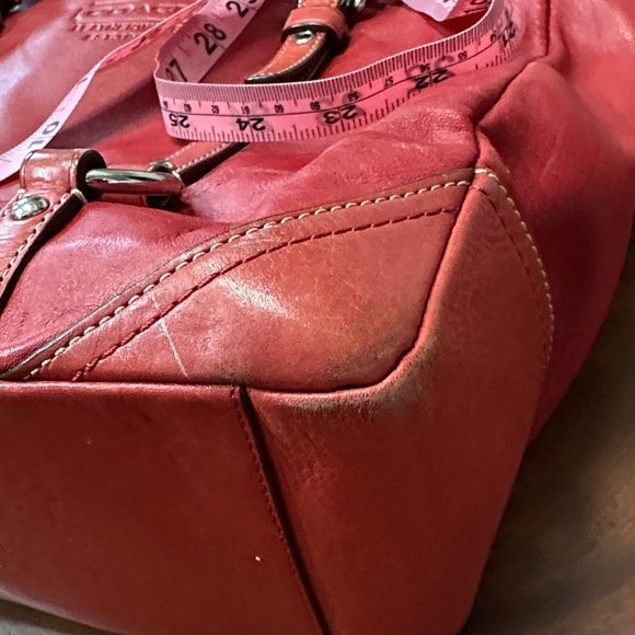 Coach Cherry Red Leather Tote 2010 East/West Gallery - Picture 11 of 16